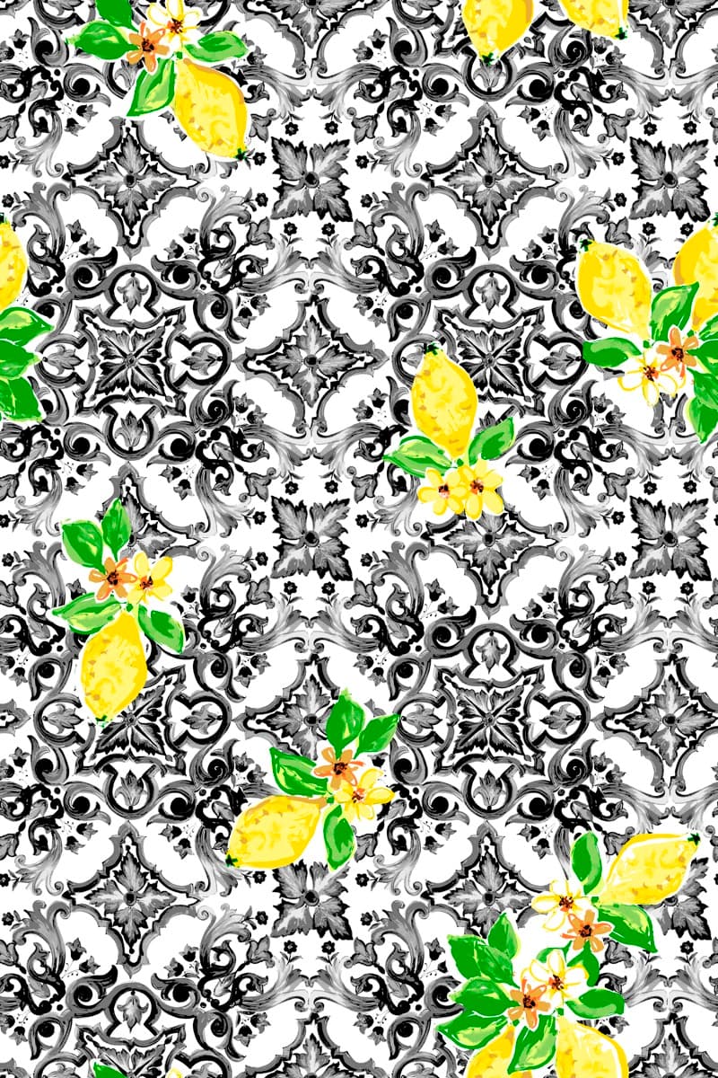 Lisbon Lemons print, Col 2
