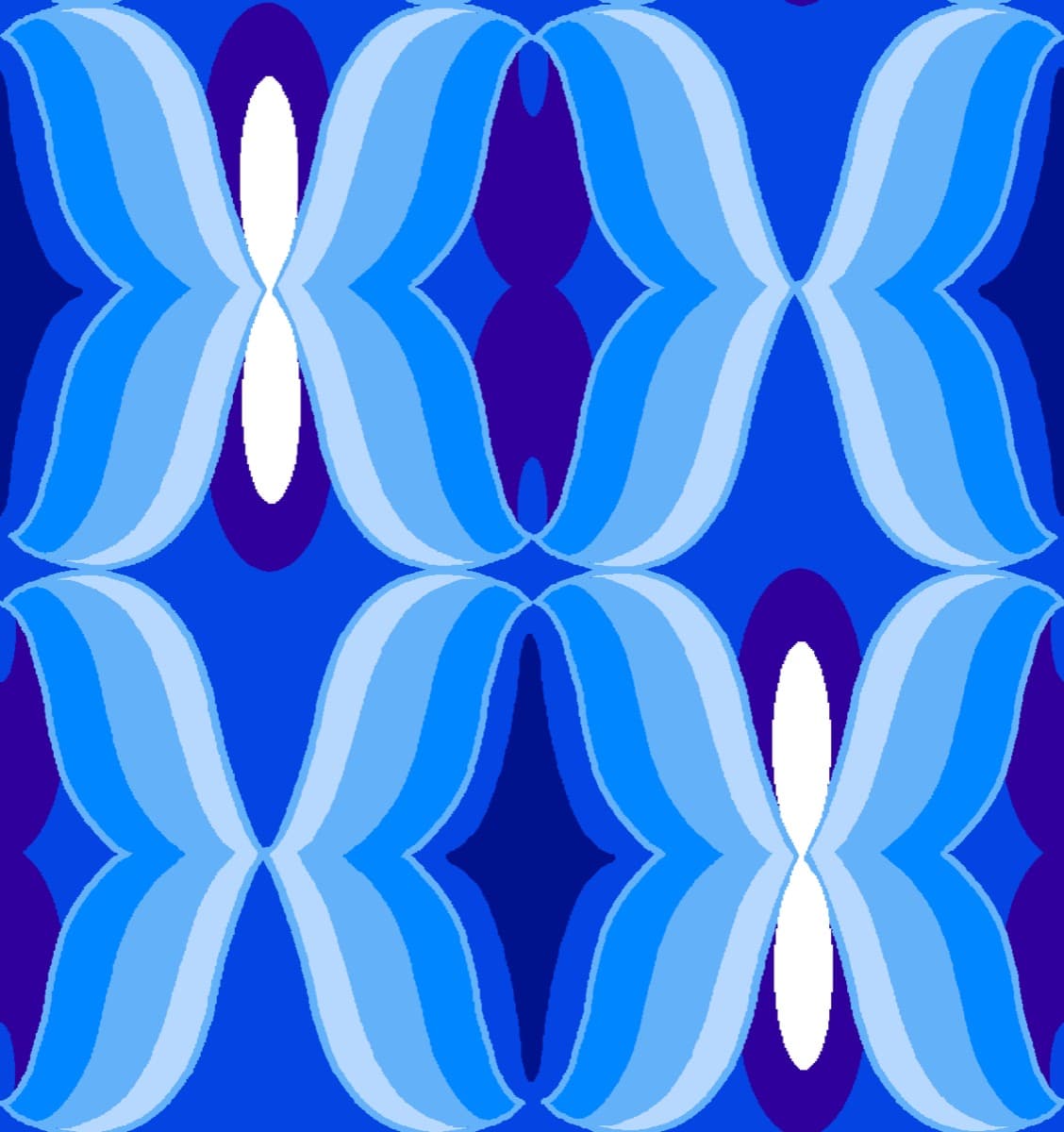 Megan print, Blue Tonal